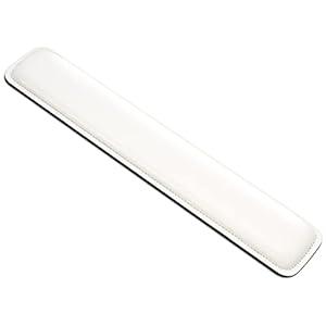 Tofun Keyboard Wrist Rest Pad, Soft PU Leather Wrist Support with Interior Soft Cushion Memory Foam, Ergonomic Portable Keyboard Wrist Support Pad, 18.3in, White