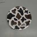 BLUE PANDA 48 Pack Cow Print Paper Plates (9 Inch) for Barnyard Birthday, Farm Animal Party - Cow Baby Shower Supplies (Brown Foil Print)