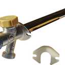 1 Piece XFITTING Anti-Siphon Frost Free Sillcock 10", 1/2" Push Fit x 3/4" GHT Valves, 1 Pack (1/2" Push Fit, 3/4" GHT)