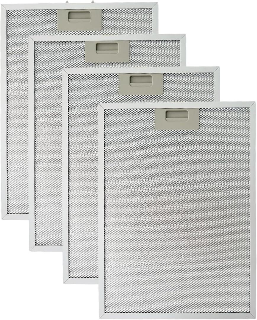 4 Pcs BPPFA30 Range Hood Grease Filter Replacement Fit for Broan QP130 QP130BL QP130BLC QP130SS, Aluminum Mesh Grease Vent Filter 11.81" x 16.25", Replace 97017720 S97017720 1568240 AP5610518