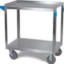 Carlisle FoodService Products UC7022133 2 Shelf Stainless Steel Utility / Service Cart, 700 Pound Capacity, Large