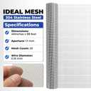 40in x 98ft Stainless Steel Window Screen Mesh Roll Rust-Resistant DIY Replacement for Windows & Doors Heavy Duty Metal Screen Silver