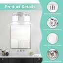 SILAMPDI Bathroom Lighting Fixtures Over Mirror Brushed Nickel, Modern 2-Light Vanity Lights Fixtures, Wall Sconces Light for Bedroom, Hallway, Milky White Glass Shades, E26 Base, Bulbs Not Included