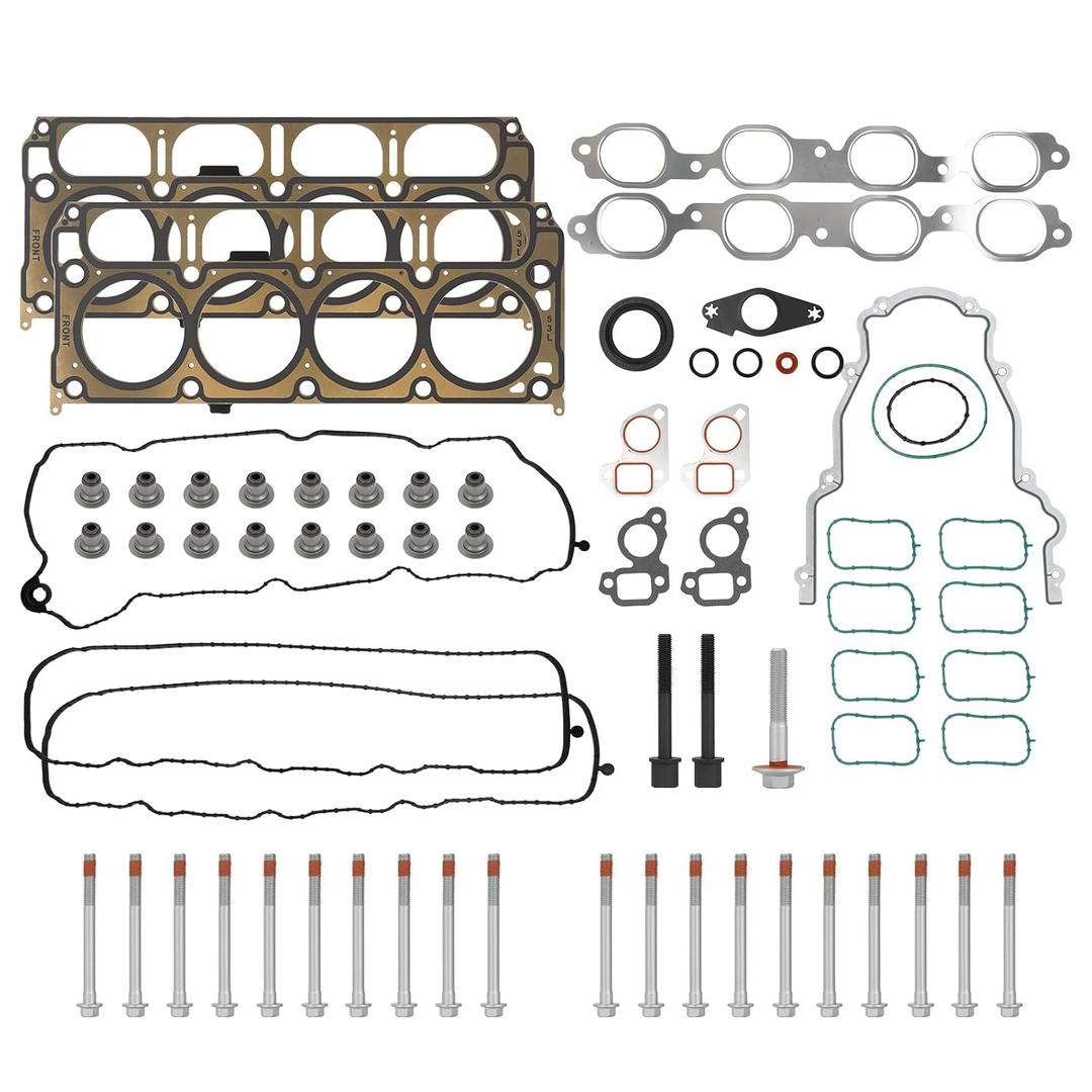 HS26744PT Cylinder Head Gasket Set with Bolts Kit Compatible with Chevy Silverado 1500 Suburban Tahoe 5.3L V8, for GMC Sierra Yukon XL 5.3 V8 L83 L8B 2014-2020 Replace HGS4308 12657968