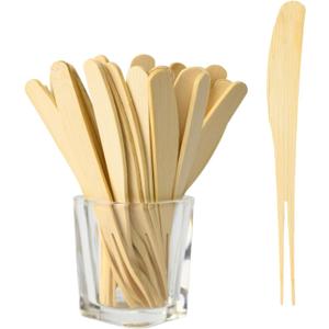 TreeMVI-200pcs Fancy Cocktail Picks: 4.7IN Forks Long Toothpicks Bamboo Skewers Sticks for Appetizers, Fruit, Dessert