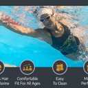 Faith-Based Silicone Swim Cap - Jesus is King & He is Risen Religious Swim Cap for Adults & Kids - Waterproof, Durable, Comfortable - Swimming Cap