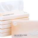 Car Tissue Refills 300 Sheets Facial Tissues Refills for Car Visor Tissue Holder, Travel Tissue Tubes Box Container Perfect Fit for Car Cup Holder (50 Count (Pack of 6))