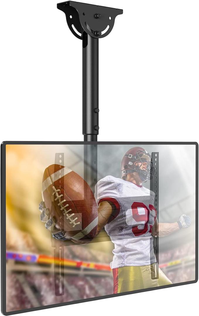WALI Ceiling TV Mount, Full Motion Adjustable Mount Bracket Fits Most LED, LCD, OLED 4K TVs 26 to 65 inch, up 99lbs, Mounting Holes 400x400mm (CM2665-P), Black