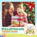 Magnetic Wooden Puzzle for Toddler Travel Toy, Farm Animal Matching Toy Fridge Magnet Montessori Educational Preschool Activities Learning Classroom Roadtrip Christmas Stocking Stuffer Gifts Word