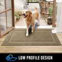 2 x PLEASOR Front Door Mat, Absorbent Dirt Trapper Welcome Door mat Indoor, Non Slip Machine Washable Entryway Rug, Dog Door Mat, Low Profile Doormat for Front and Back Doors, 20x32, Taupe (2'8" x 1'8" (Rectangular))