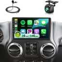 for Jeep Wrangler Car Radio Stereo 2007-2018 Dodge Ram 1500 2500 3500 Grand Cherokee with DSP Wireless Carplay Android Auto,10" HD IPS Touchscreen Radio GPS WiFi Bluetooth FM SWC 2G+64G