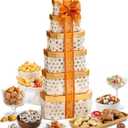 Broadway Basketeers Gourmet Food Gift Basket Snack Gifts for Women, Men, Families, Delivery for, Appreciation, Thank You, Birthday, Corporate, Congratulations (Tower)