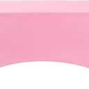 Fokitut 6 Pack Spandex Table Cover for 6FT Table Universal Fitted Stretch Tablecloth for Party, Banquet, Wedding and Events-Pink