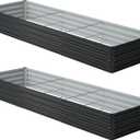 zunatu 12x2x1 ft(2 Pack) Galvanized Raised Garden Bed,Outdoor Planter Box Metal Patio Kit Planting Bed for Vegetables Flowers and Succulents,Black