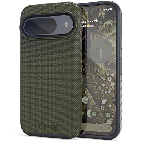 Crave for Google Pixel 9 Case and Pixel 9 Pro Case, Shockproof Protection Dual Layer Cover (6.3 inch) - Sage