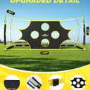 PodiuMax 16X7 FT Soccer Goal Target Net with 10 Highlighted Scoring Zones, Portable Soccer Field Equipment, Backyard Shooting Training Football Goal Net