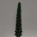 Ceoighe 4 Pack 10 Inch Christmas Tree Candles, Premium Natural Unscented Beeswax Christmas Tree Shaped Taper Candles with Cotton Wick, for Xmas Holiday Decor Party Banquet (Green with Gold Trim)