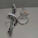 Spiral Led Pendant Light Fixtures, 5500K Cold White Modern Led Pendant Light Kitchen Island, Adjustable Height Kitchen Island Lights Fixtures for Dining Room Kitchen Bedroom Sink (1 Pack, Chrome)