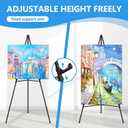 Easel Stand for Sign 70" Adjustable,Portable Metal Easels for Display with Reinforced Support,Folding Easel Sign for Wedding Sign,Painting(Black,2 Pack)