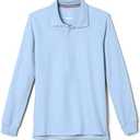 French Toast boys Pique Polo School Uniform Shirt With Long Sleeves for Boys and Girls XS (4,5)