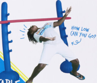 Inflatable Limbo Game Set 4.5ft