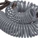 Orbit 27560 Coil Garden Hose, 50 Feet, with 8-Pattern Hose Nozzle (Gray)
