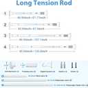 2Pack Long Tension Rod 41-126inch White Tension Curtain Rods no Drilling 1.26" Diameter Adjustable Outdoor Curtain Rod for Patio,Windows,Shower,Doorway,Heavy Duty Spring Rods