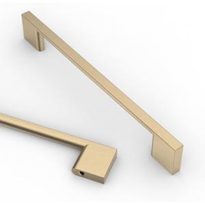 Asidrama 10 Pack 6.3 Inch(160mm) Brushed Brass Kitchen Cabinet Handles, Cabinet Pulls Kitchen Cabinet Hardware for Cupboard Drawer Pulls