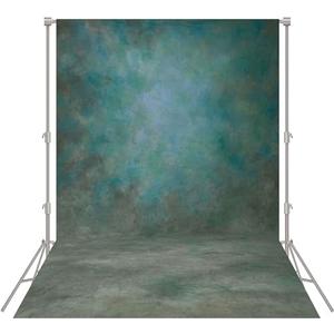 Haboke Abstract Professional Photography Backdrop for Portrait Photo Props Booth Background Photoshoot Studio with Polyester Fabric Roller Pocket on Top (6x8ft,Green)