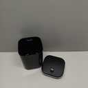 0.5 Gallon Tiny Desktop Push-Button Trash Can, Mini Wastebasket, Black