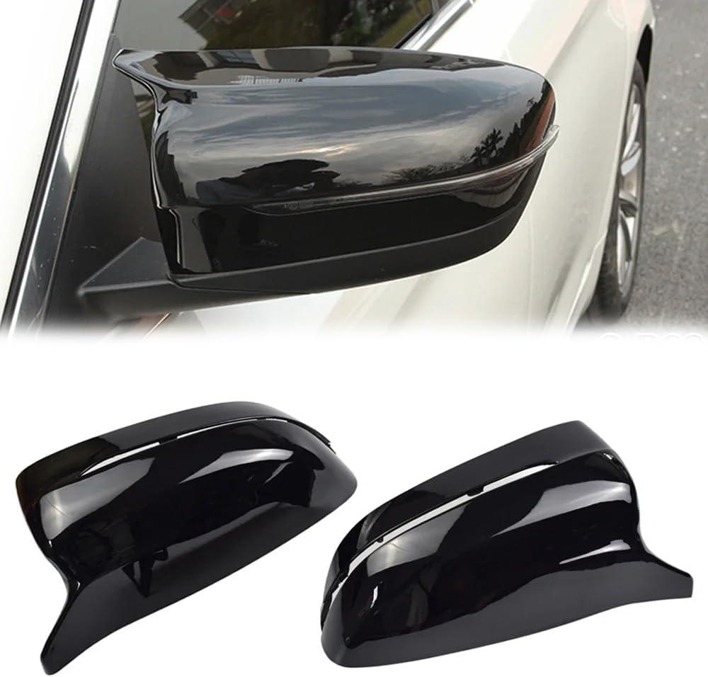 Mirror Cover M Style Car Side Rearview Mirror Cover Cap Compatible with BMW 3 4 5 7 8 Series G20 G21 G30 G38 G22 G23 G11 G12 G15 G16 LHD (Bright Black)