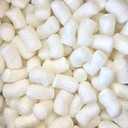 Aruva Kitchen Biodegradable Peanuts 3 cu ft naturaly antistatic compostable popcorn for packaging, white