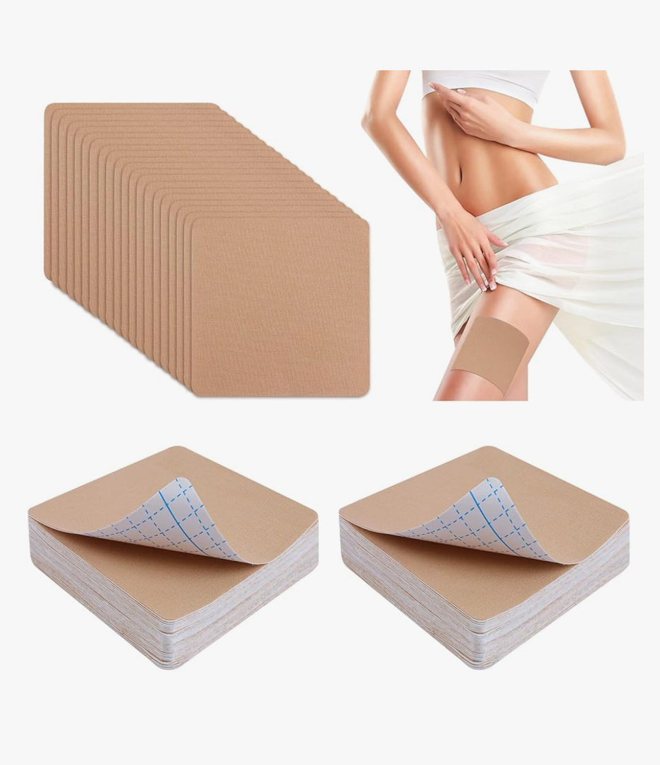 50 Pcs Thigh Lift Tape Pre Cut Belly Tape Back Fat Tape Kinesiology Lift Body Tape Elastic Skin Tape for Leg Stoma Backless Dresses Wedding Pregnancy