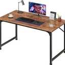 PRAISUN 40 Inch Computer Desk, Office Desk, Spacious Desktop, Rustic Brown, 39INCH