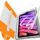 EZ-GLAZ-2 Pack Paper-feel Glass Screen Protector for iPad Mini 8.3 inch [Mini A17 Pro 7th Gen 2024 & Mini 6th Gen 2021, Matte Glass Film with Easy Application Tray, Scratch Resistant, Compatible with Apple Pencil