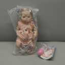 RXDOLL 18 Inch Lifelike Reborn Baby Dolls Silicone Full Body Girl Realistic Newborn Baby Dolls That Look Real Anatomically Correct Washable Toy Xmas Gifts (Pink-meadow Girl)