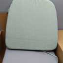 Battilo Chair Cushions for Dining Chairs with Ties, Indoor/Outdoor Kitchen Chair Pad with Non-Slip Backing, Dining Seat Cushion with Machine Washable Removable Cover, 16"x16"x2", Set of 4, Sage Green, 4 Count