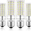 LED Light Bulb 100w Equivalent 1200 Lumen 5000K Cool Daylight White 12W Super Bright LED Bulb E26 Base Non-Dimmable Ceiling Fan Light Bulbs for Home Indoor LED Corn Light Bulb Pack of 4