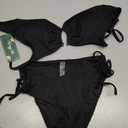 Blooming Jelly Womens Sexy 2 Piece Bikini Sets Cheeky High Cut Bathing Suit Color Block Textured U-Wire Swimsuits 2026 (Black, XS)