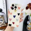 for iPhone 12 for Women Girls Cute Design Soft Silicone Camera Protection Protective Lovely Heart Phone Case for iPhone 12