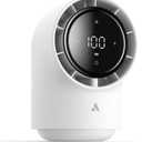 Aecooly Touch Control Desk Chic 01 Lite Fan, 100 Speeds Quiet Digital Display Small Table Fan, 4000mAh Battery Powered Desktop Fan for Bedroom, Bedside, Office, Travel -White