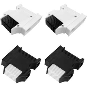 Boat Fender Hanger 4pc, Adjust Pontoon Rail Fender Boat Rail and Cleat Fender Clip Boat Bumper Adjuster Quick Connect and Release Fender Line Anti-Collision Ball Fixer Regulator for Marine Accessories