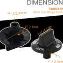74002419 Thermostat Stove Knob Dial Black WP74002419 Replacement Part Control Compatible with Whirlpool Range Oven Kitchen Burner Accessories