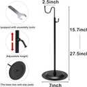 Adjustable Handbag Display Stand 6 Pack, Metal Purse Display Holder with Single Hook, Bag Rack Organizer for Boutique, Store Counter, Retail Shop & Home Tabletop, Black