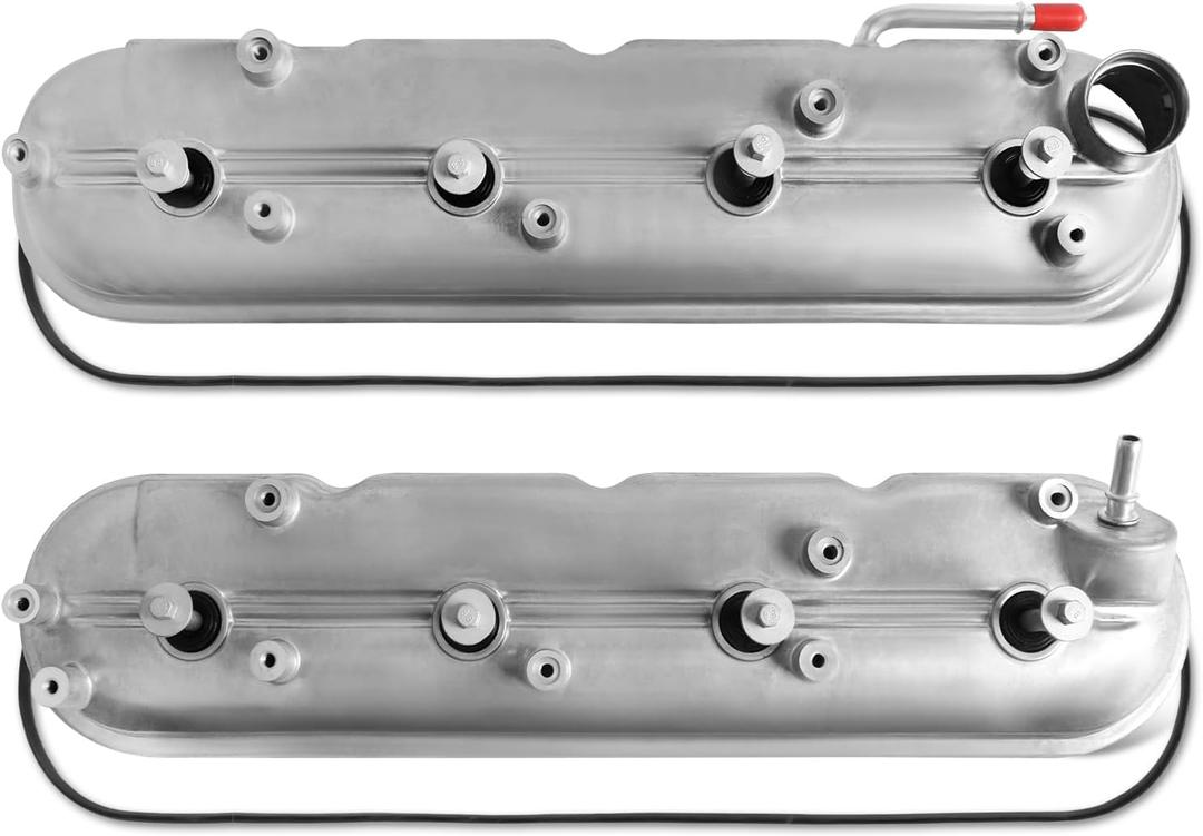 Valve Cover Set w/Gaskets & Bolts for 2009-2019 Chevy Silverado/Express/Tahoe, GMC Sierra/Yukon, Cadillac 4.8L 5.3L 6.0L 6.2L V8 Engines 12642655 12637684 (Passenger & Driver Side)