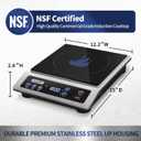 ChangBERT Induction Cooktop, Commercial Grade Portable Cooker, Large 8 Heating Coil, Premium Stainless Steel Countertop Burner with NSF Certified, 10 Hours Timer Powerful 1800W Professional Hot Plate