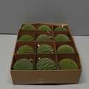 Senjie 3.15inch Christmas Tree Ornaments Velvet Balls,12PCS Flocked Decoration Balls Ornaments Sets for Christmas 2025 Green