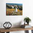 Countryside Girl Wall Art Girls Bedroom Wall Decor Abstract Colorful Wildflower Vintage French Country Landscape Canvas Prints Picture Nature Daisy Poppy Flower Poster Home Artwork Decoration 12x16"