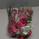 Zeyune 8 Pack 12 Inch Mini Pastel Pink Roses Artificial Flowers 80 Heads Fake Silk Roses with Stem Reusable Flower Bouquet for Wedding Birthday Party Arrangement Valentine's Day Decorations