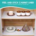 Self Adhesive Cabinet Shelf Liners: 20" W x 240" L Non-Slip Removable Large
